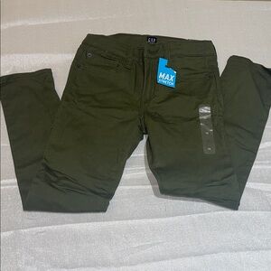 GAP boys size 10 Olive Skinny Jeans NWT